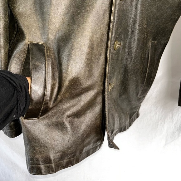 Wilsons Leather M Julian Vintage Men XL Leather Jacket Brown Quilted Lining Vest - Picture 3 of 16